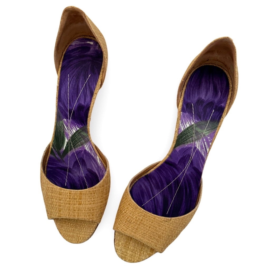 Kate Spade Eden Raffia Heels Shoes Includes Box Made In Italy